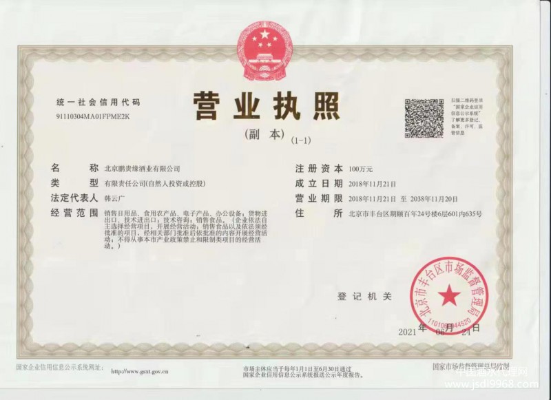 營業執照（副本）
