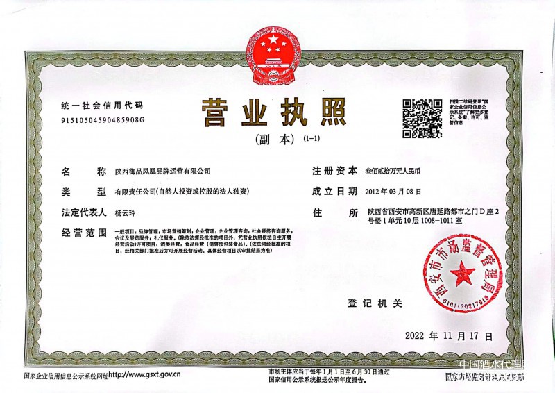 營(yíng)業(yè)執(zhí)照（副本）