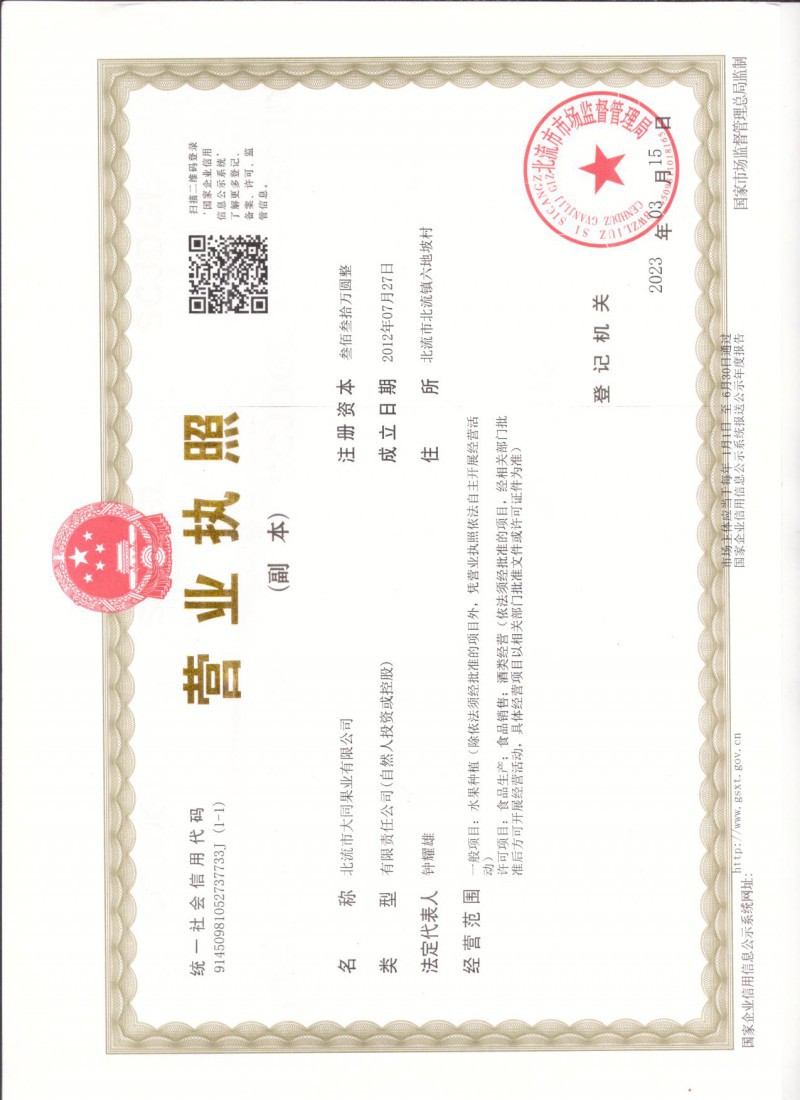 營(yíng)業(yè)執(zhí)照（副本）