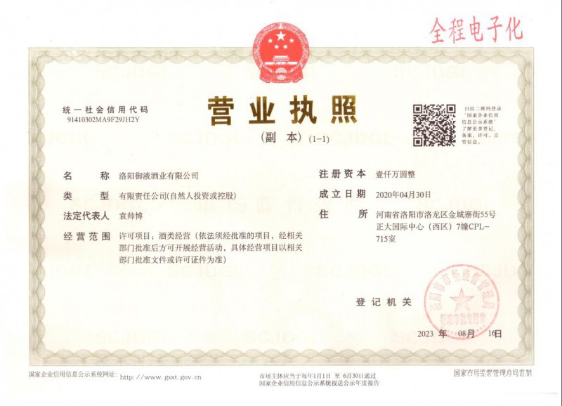 營業執照（副本）