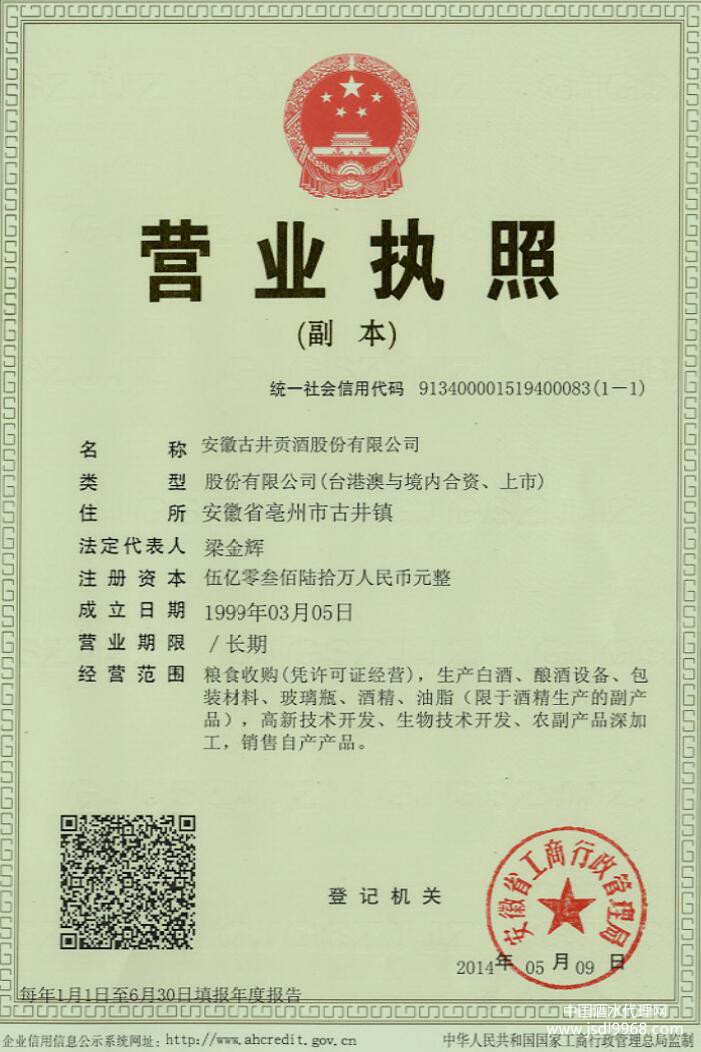 營業執照（副本）