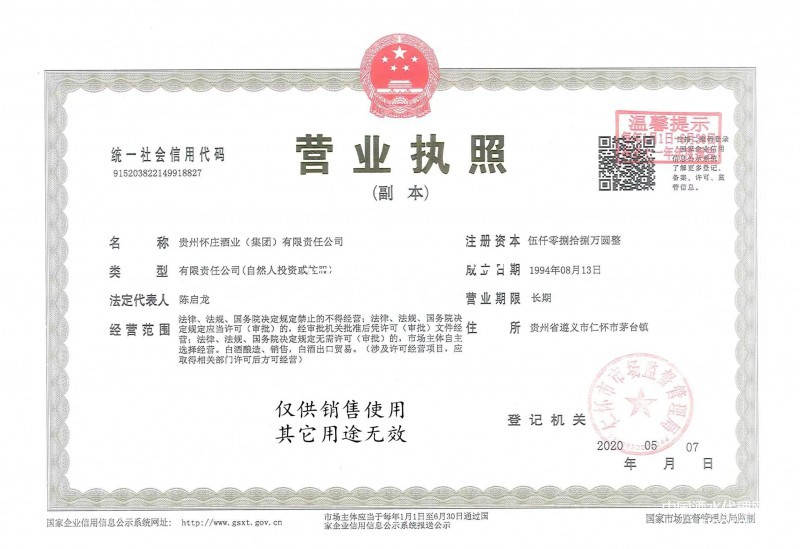 營業執照（副本）